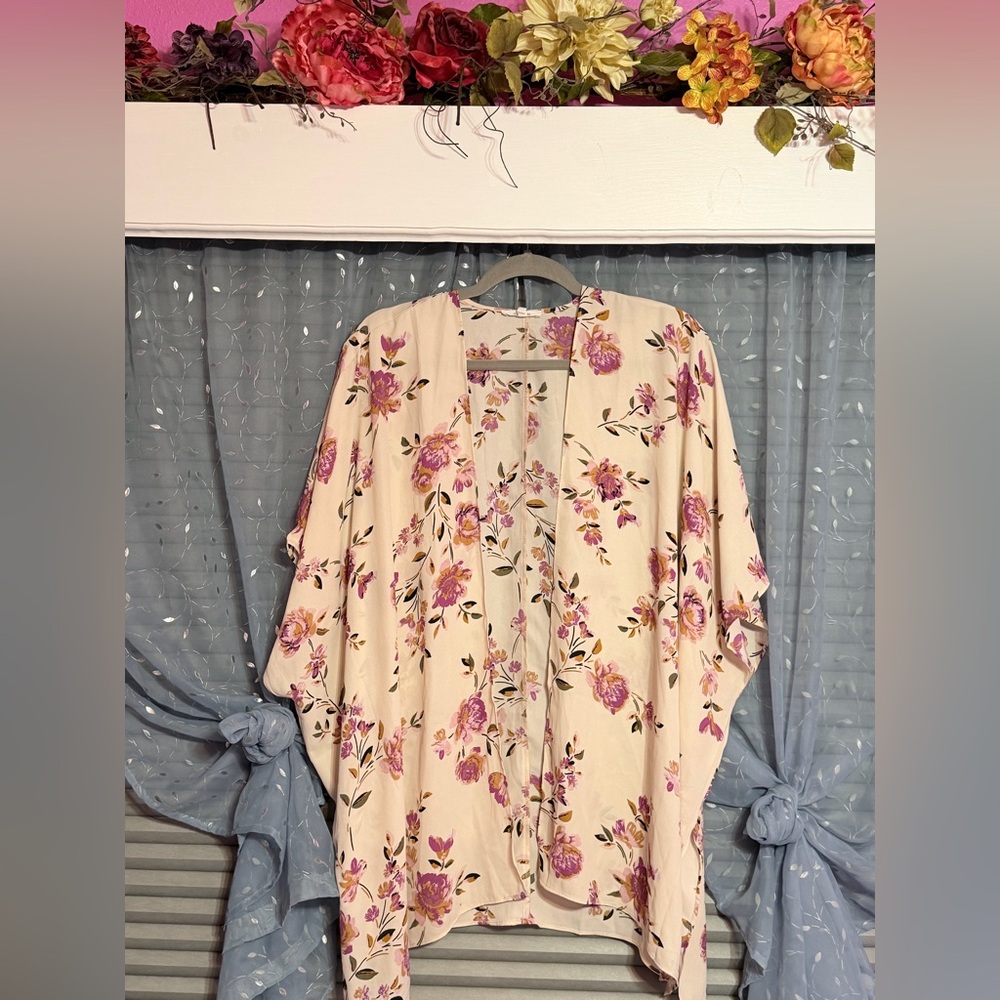 Maurices Floral Kimono Cardigan - Picture 2 of 6